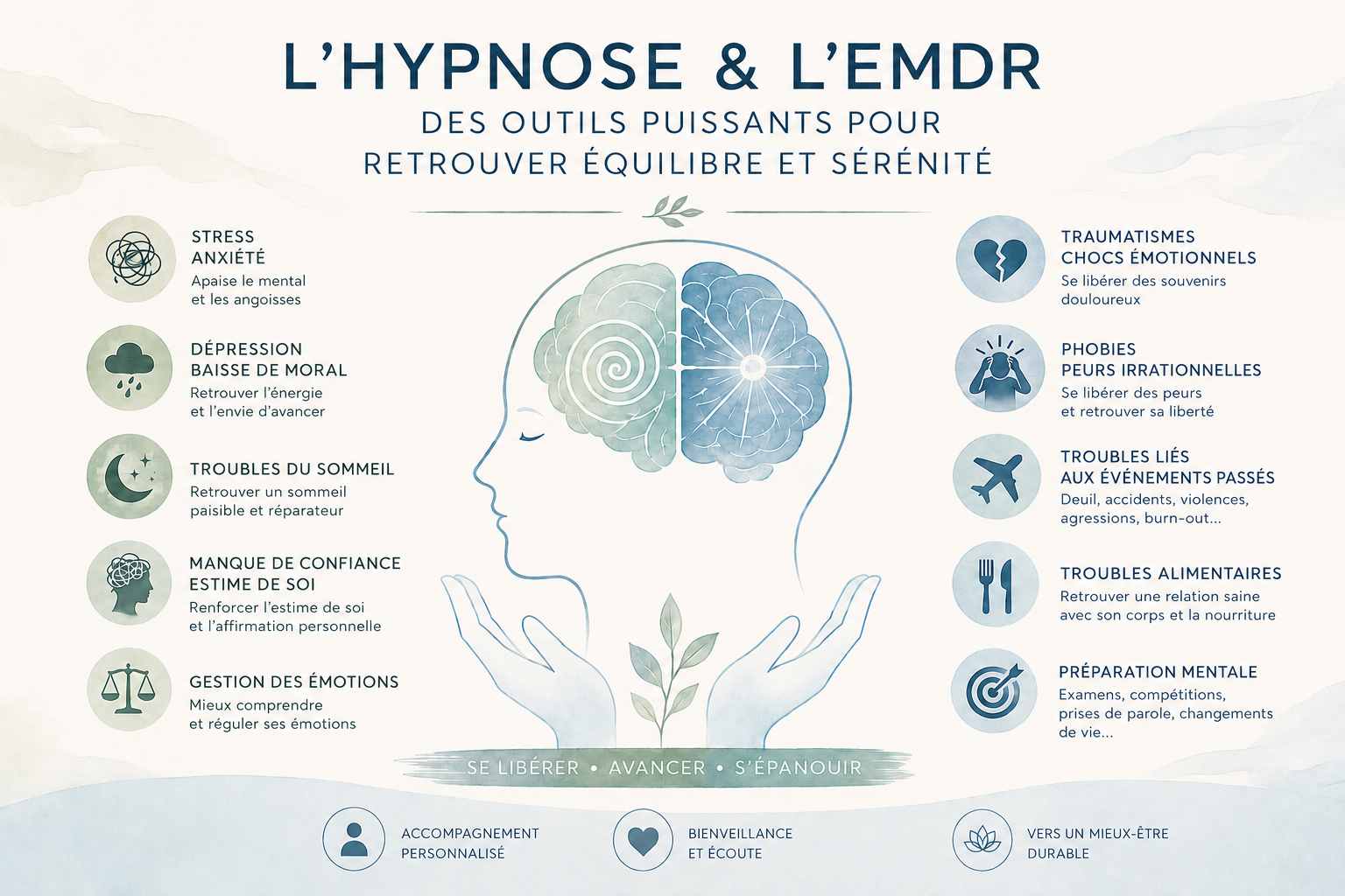 L'hypnose et l'EMDR, des outils pour retrouver équilibre et sérénité